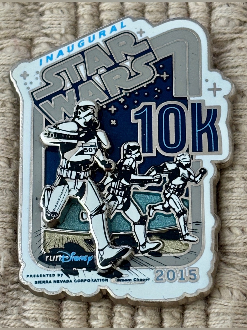 DISNEY 2015 Inaugural Star Wars 10K Stormtroopers Pin
